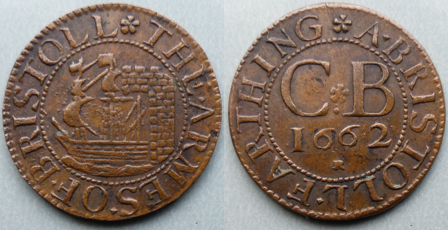 Bristol, city issue 1662 farthing N1566